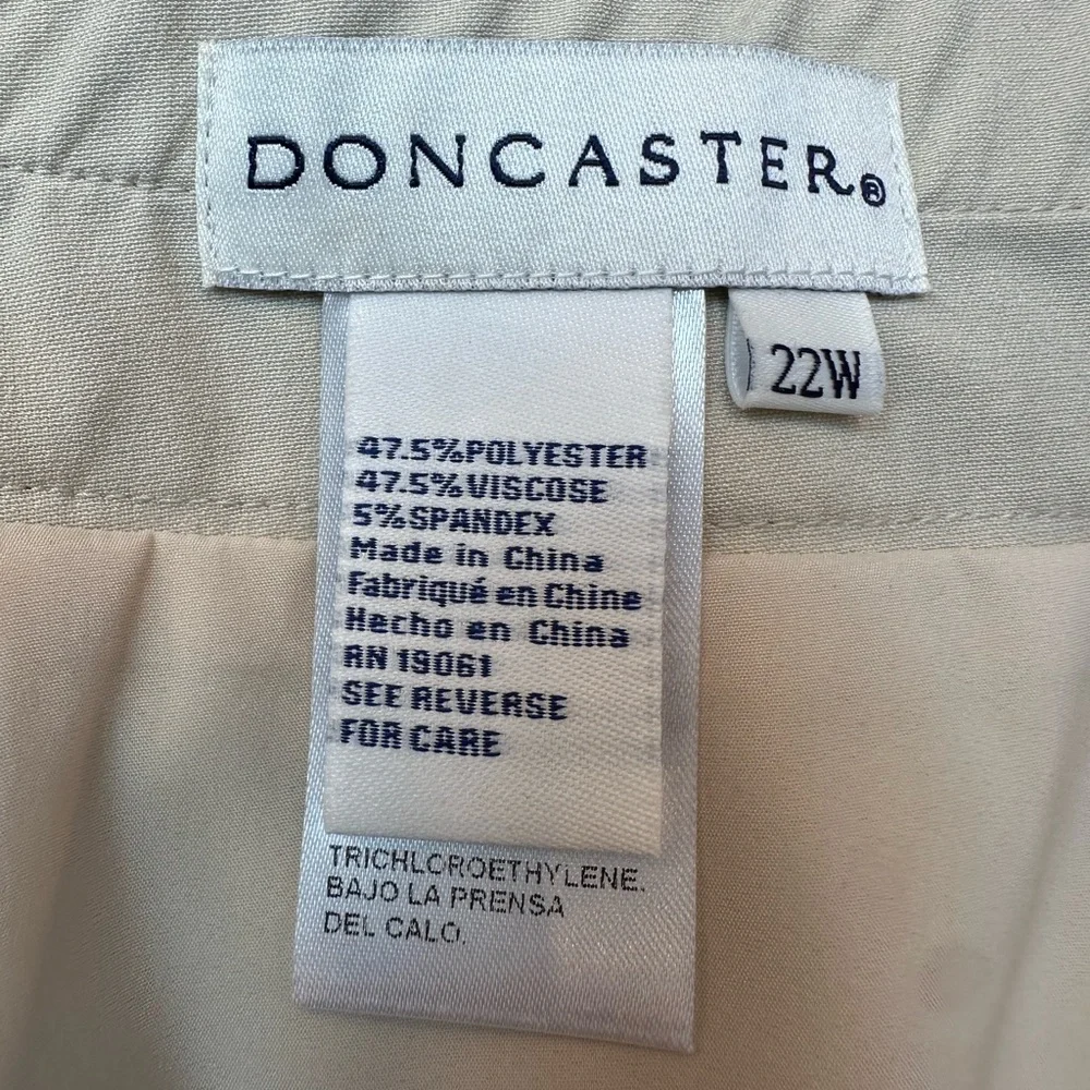 Doncaster Cream A-Line Skirt Black Stripe Career Chic Designer Plus Size 22W NWT